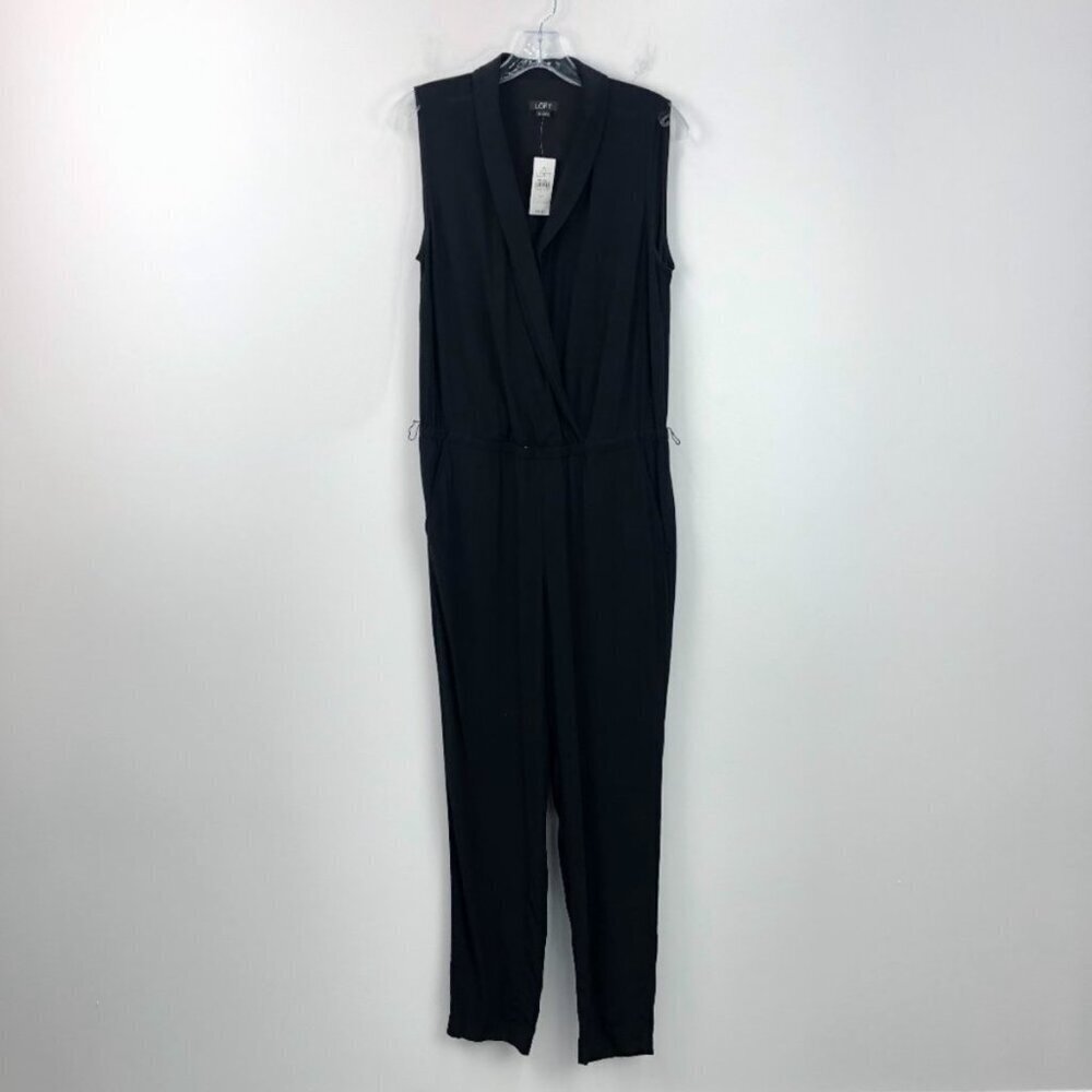 LOFT Sleeveless Black Jumpsuit sz 2 Tall